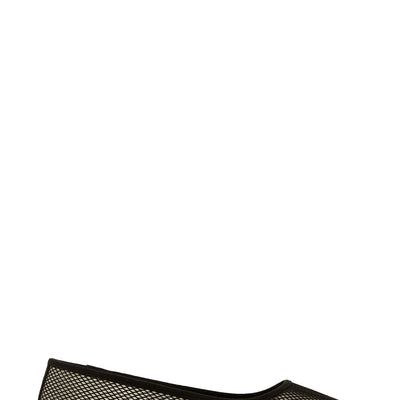 Fishnet Mesh Lined Ballerina Flats