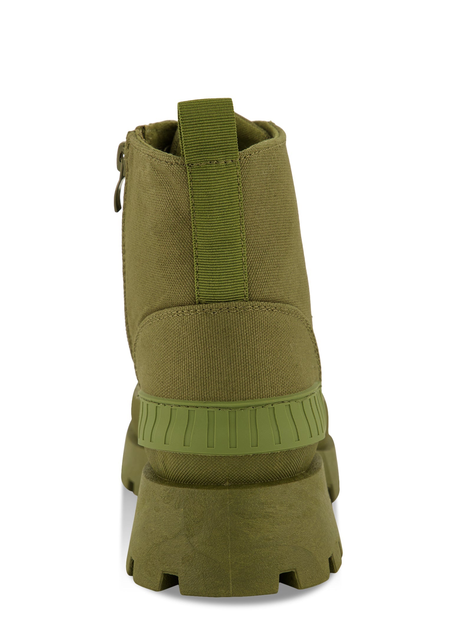 Canvas Cap Toe Detail Combat Boots