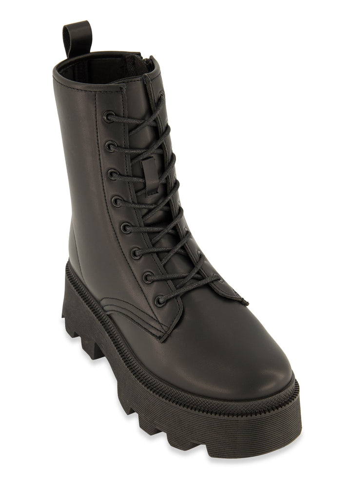 Platform Lug Sole Combat Boots