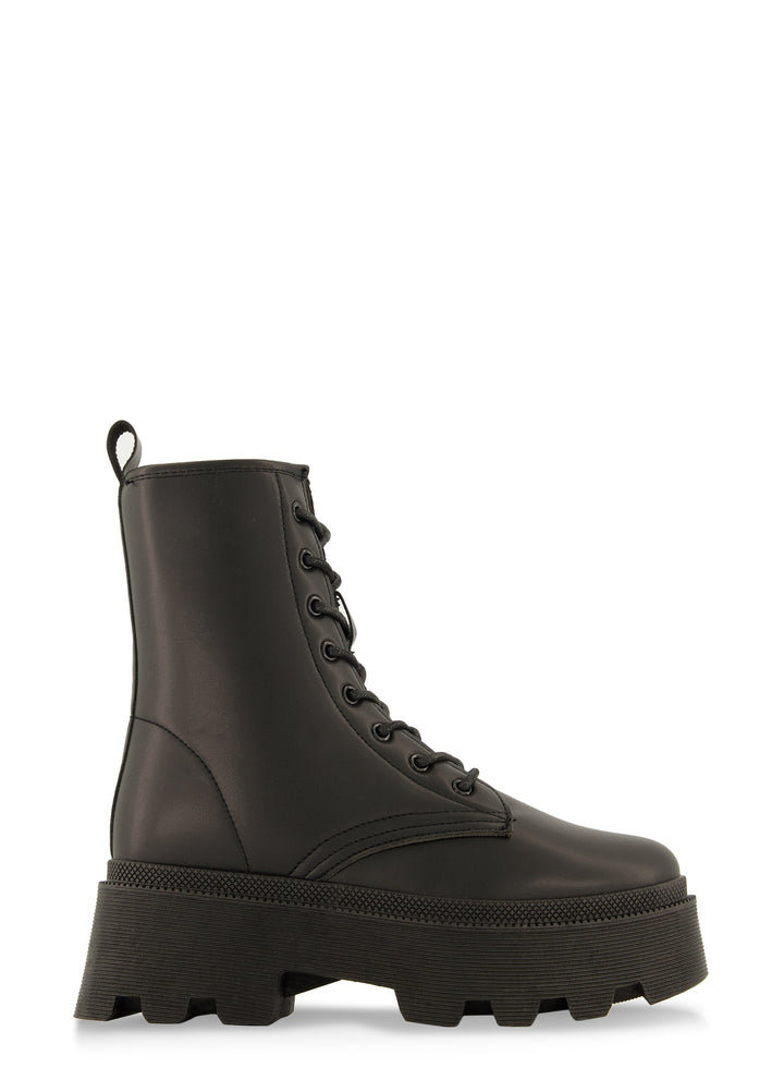 Platform Lug Sole Combat Boots