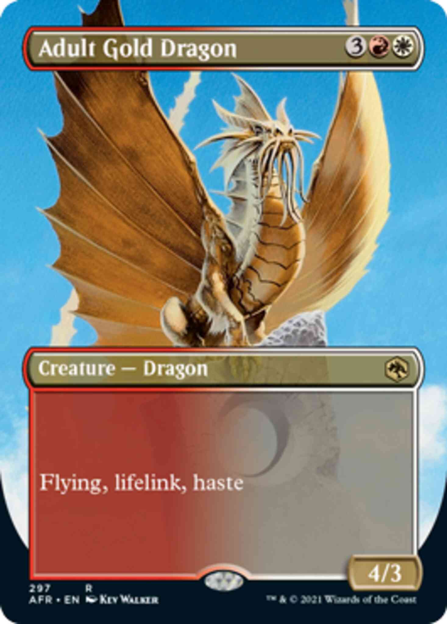 Adult Gold Dragon [297] [Borderless] [Adventures in the Forgotten Realms] [Non-Foil]