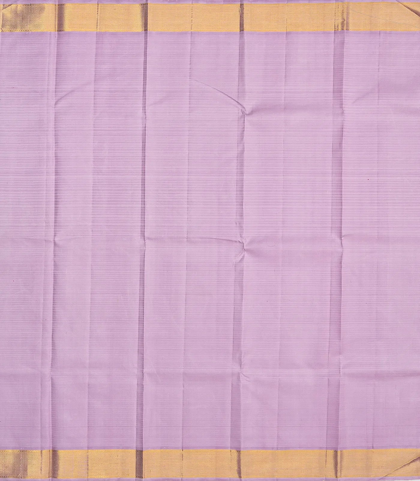 Pink Handloom Kanchipuram Korvai Silk Saree With Lavender Border