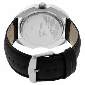 Fastrack Grey Dial Analog & Black Leather