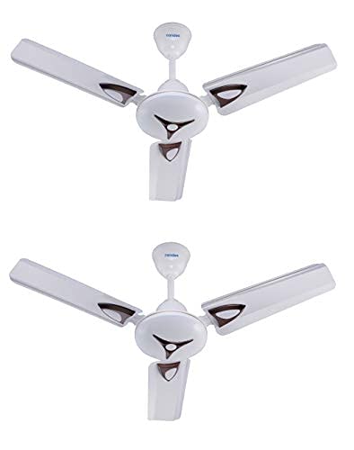 Candes Amaze 900mm /36 inch High Speed Anti-dust Decorative 5 Star Rated Ceiling Fan 440 RPM with 2 Years Warranty (Pack of 2, Ivory)