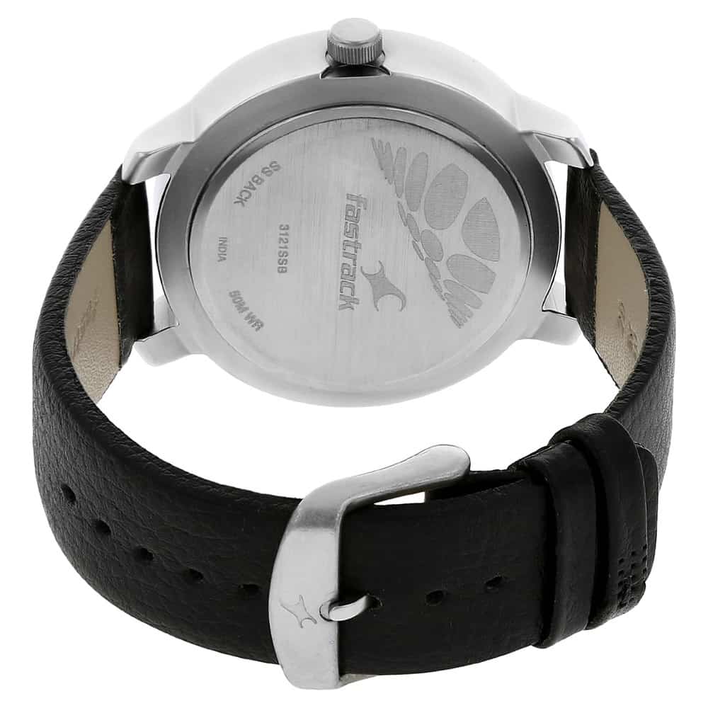 Fastrack Grey Dial & Black Leather