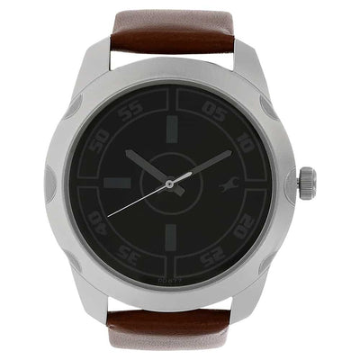 Fastrack Mens Brown Leather Strap
