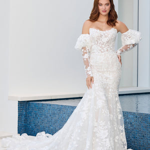 Long Sleeve Mermaid Bridal Gown by Adrianna Papell 31323