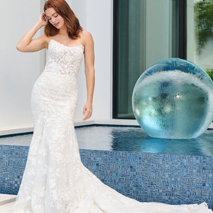 Long Sleeve Mermaid Bridal Gown by Adrianna Papell 31323