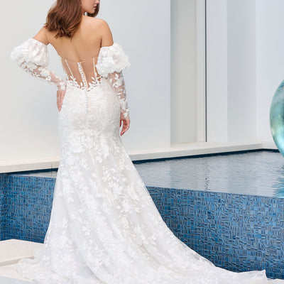 Long Sleeve Mermaid Bridal Gown by Adrianna Papell 31323