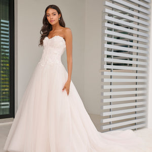 Tulle Strapless Bridal Ball Gown by Adrianna Papell 31324