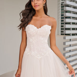 Tulle Strapless Bridal Ball Gown by Adrianna Papell 31324