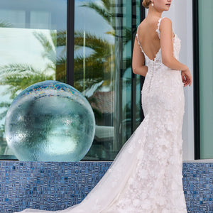 Lace Fitted Sleeveless Bridal Gown by Adrianna Papell 31325