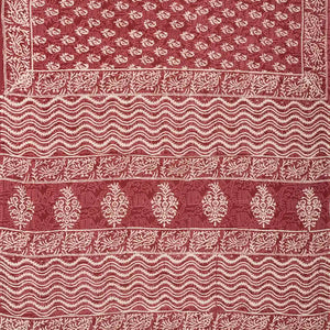 Brown Woven Jaipur Cotton Saree Printed With Flower  Motifs