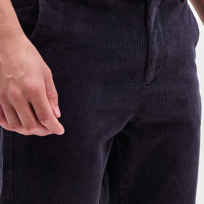 Black Corduroy Slim Fit Trousers