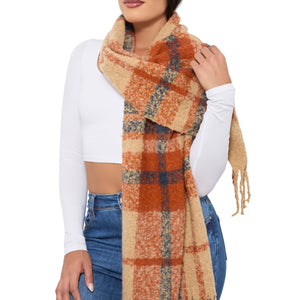 Boucle Plaid Scarf