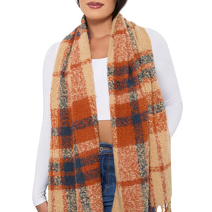 Boucle Plaid Scarf