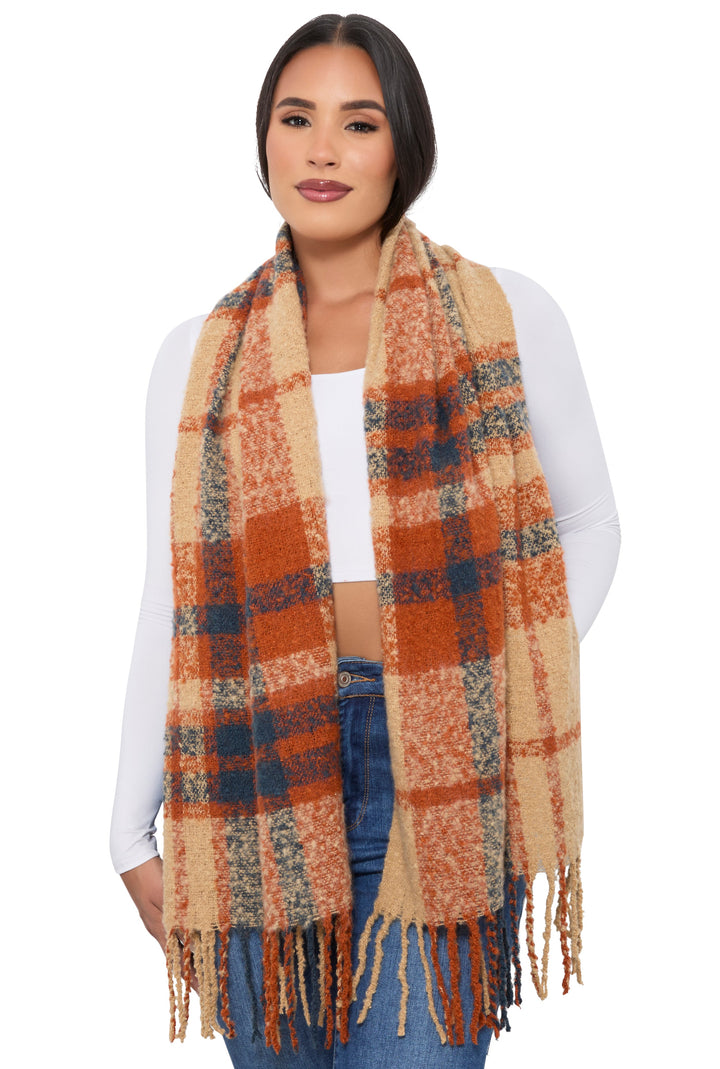 Boucle Plaid Scarf