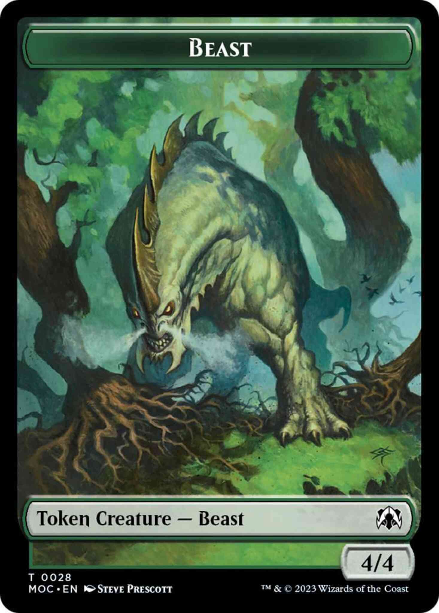 Beast Token (28) // Thopter Token (19) [March of the Machine: Commander: Tokens] [Non-Foil]