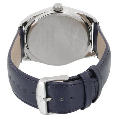 Varsity Blue Leather