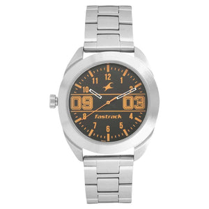 Varsity Black Dial & Stainless Steel Strap