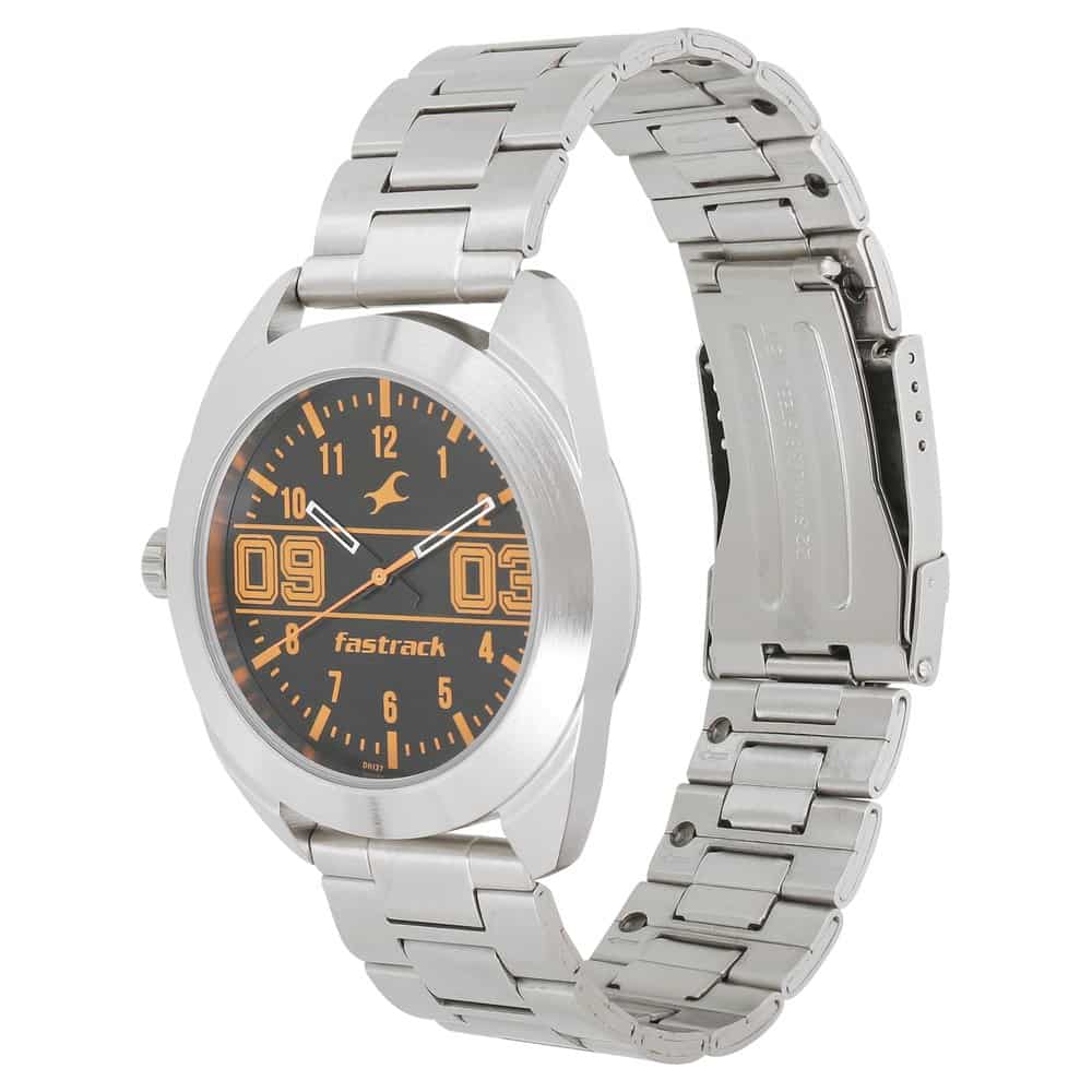 Varsity Black Dial & Stainless Steel Strap