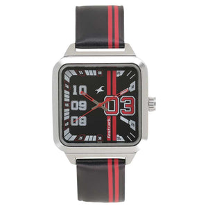 Varsity Black Leather Strap
