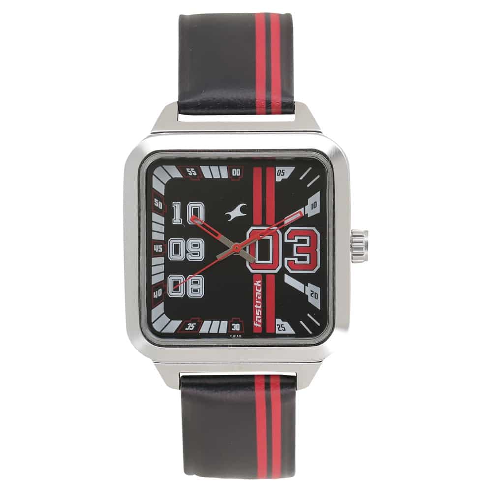 Varsity Black Leather Strap