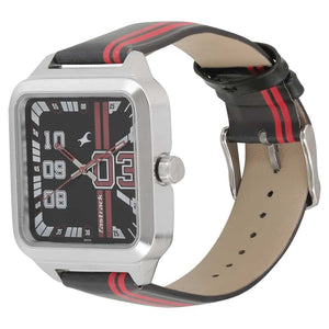 Varsity Black Leather Strap