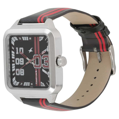 Varsity Black Leather Strap