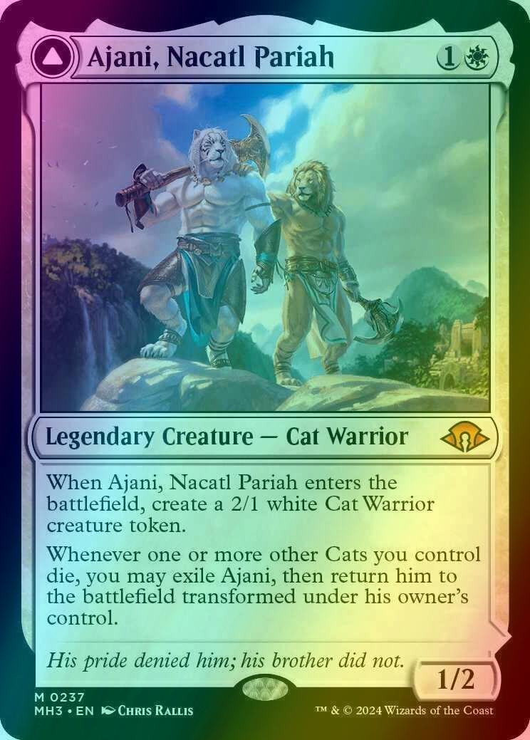 Ajani, Nacatl Pariah // Ajani, Nacatl Avenger [237] [Modern Horizons 3] [Foil]