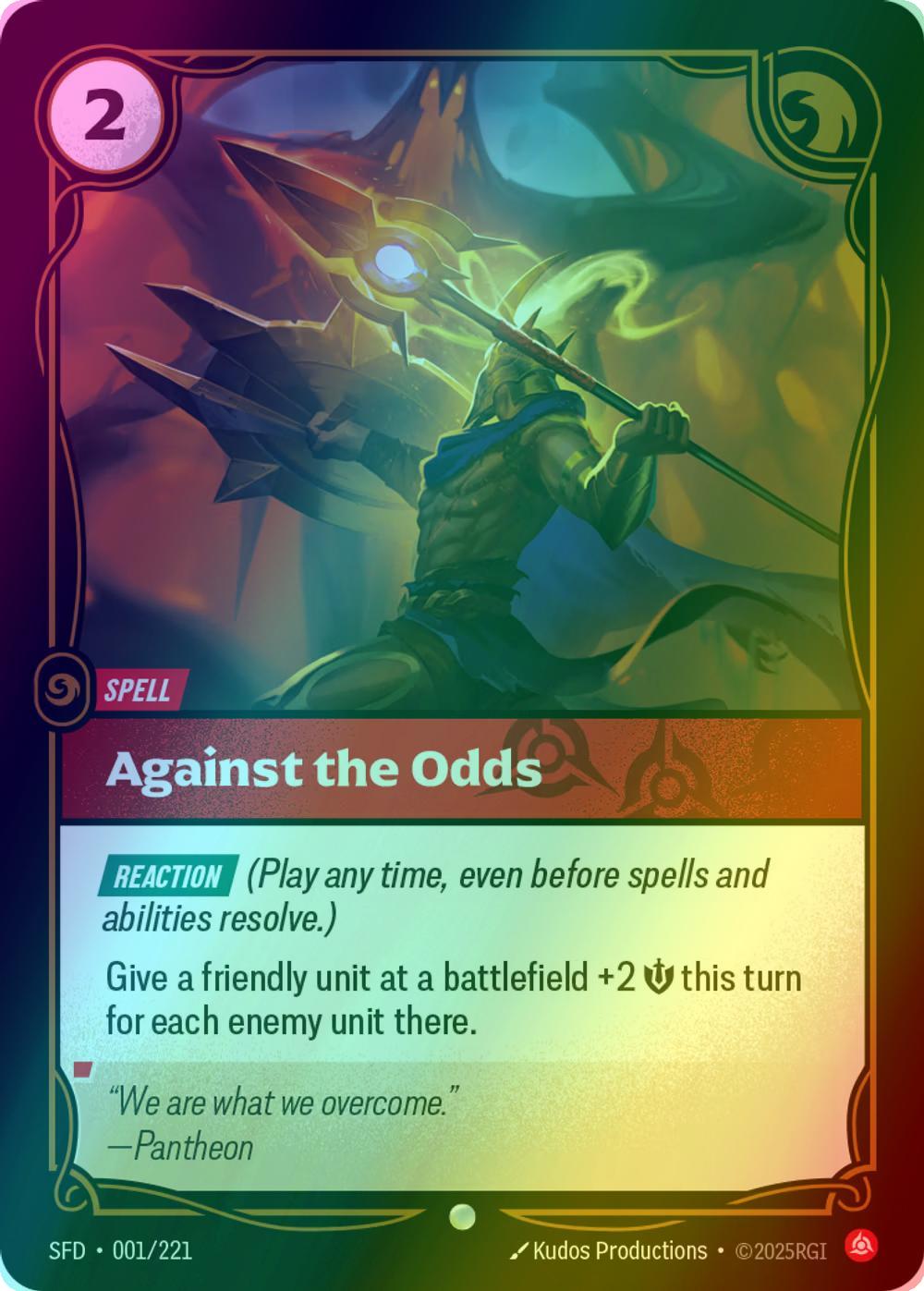 Against the Odds - 001/221 [Spiritforged] [Foil]