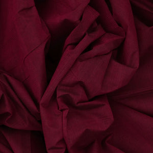 Burgundy Mangalagiri Cotton Saree With Contrast Zari Border