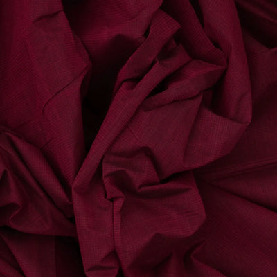 Burgundy Mangalagiri Cotton Saree With Contrast Zari Border