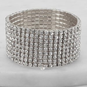 Plus Size Rhinestone Stretch Bracelet