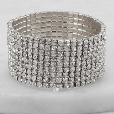 Plus Size Rhinestone Stretch Bracelet