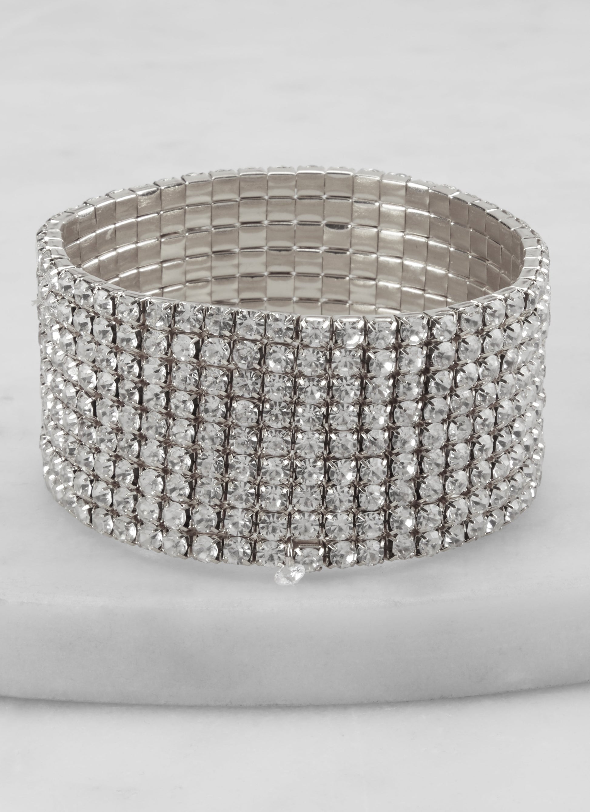 Plus Size Rhinestone Stretch Bracelet