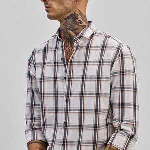 White Checks Slim Fit Shirt