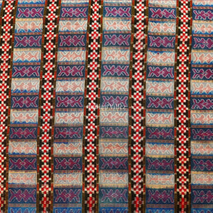Black Red Pasapali Theme Sambalpuri Ikat Cotton Fabric