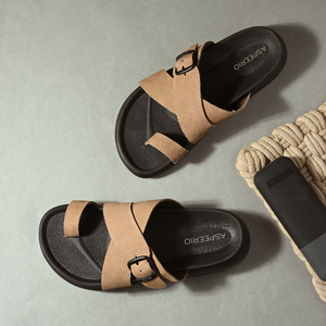 Comet Leather Slippers by Aspeerio