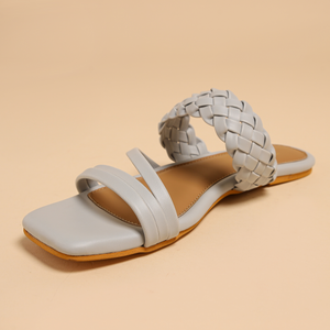 Sky Heart Open Toe Flats