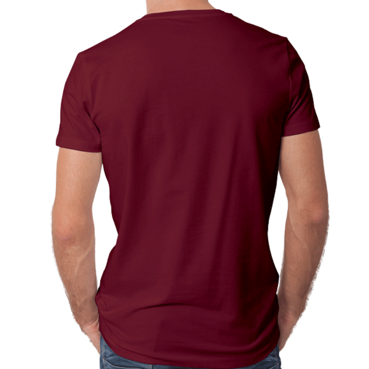 Half Sleeves 180 GSM T-Shirts for Men Cotton (Maroon)