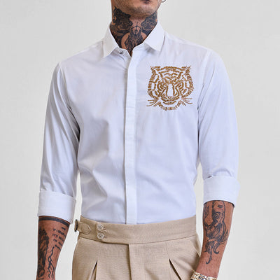 White Embroidered Shirt