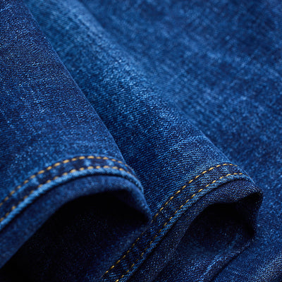 Dark Blue Distressed Regular Fit Jeans
