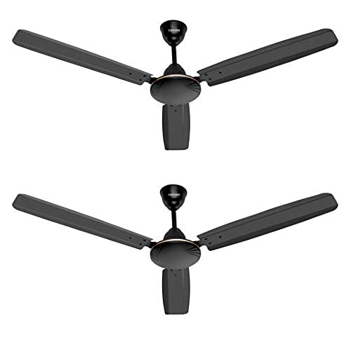 Candes Swift 1200mm /48 inch High Speed Anti-dust Decorative 5 Star Rated Ceiling Fan 400 RPM with 2 Yrs Warranty (Pack of 2, Brown)