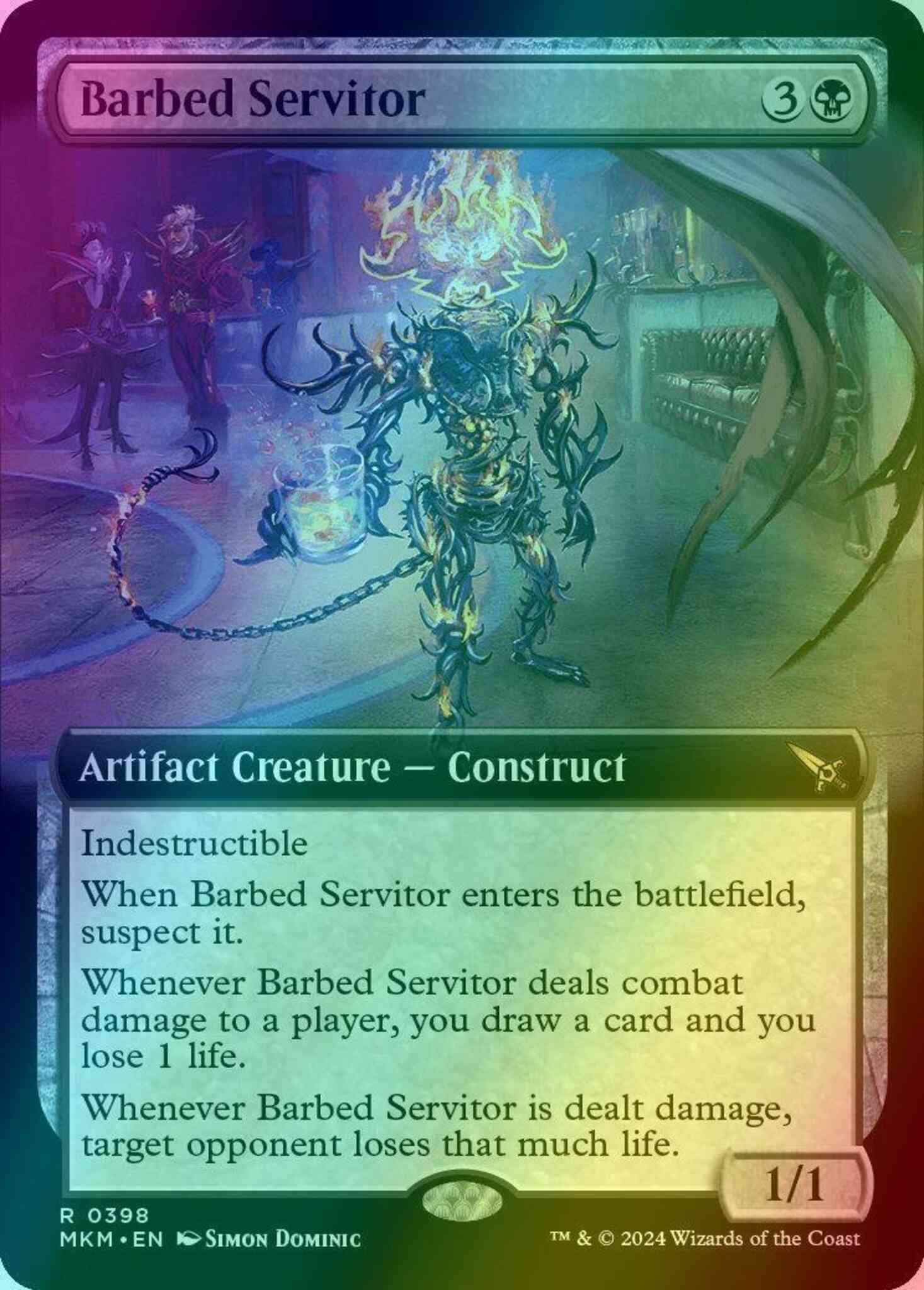 Barbed Servitor [398] [Extended Art] [Murders at Karlov Manor] [Foil]