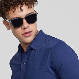 Dark Blue Stitchless Polo T-Shirt