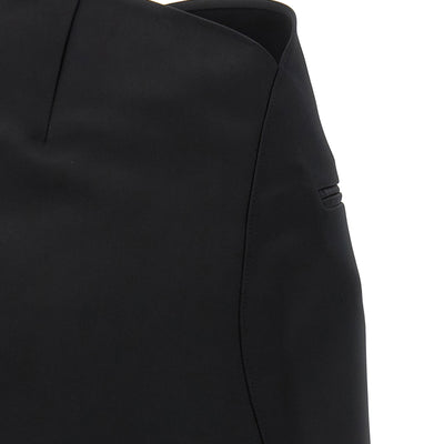Courreges Circle Satin Skirt