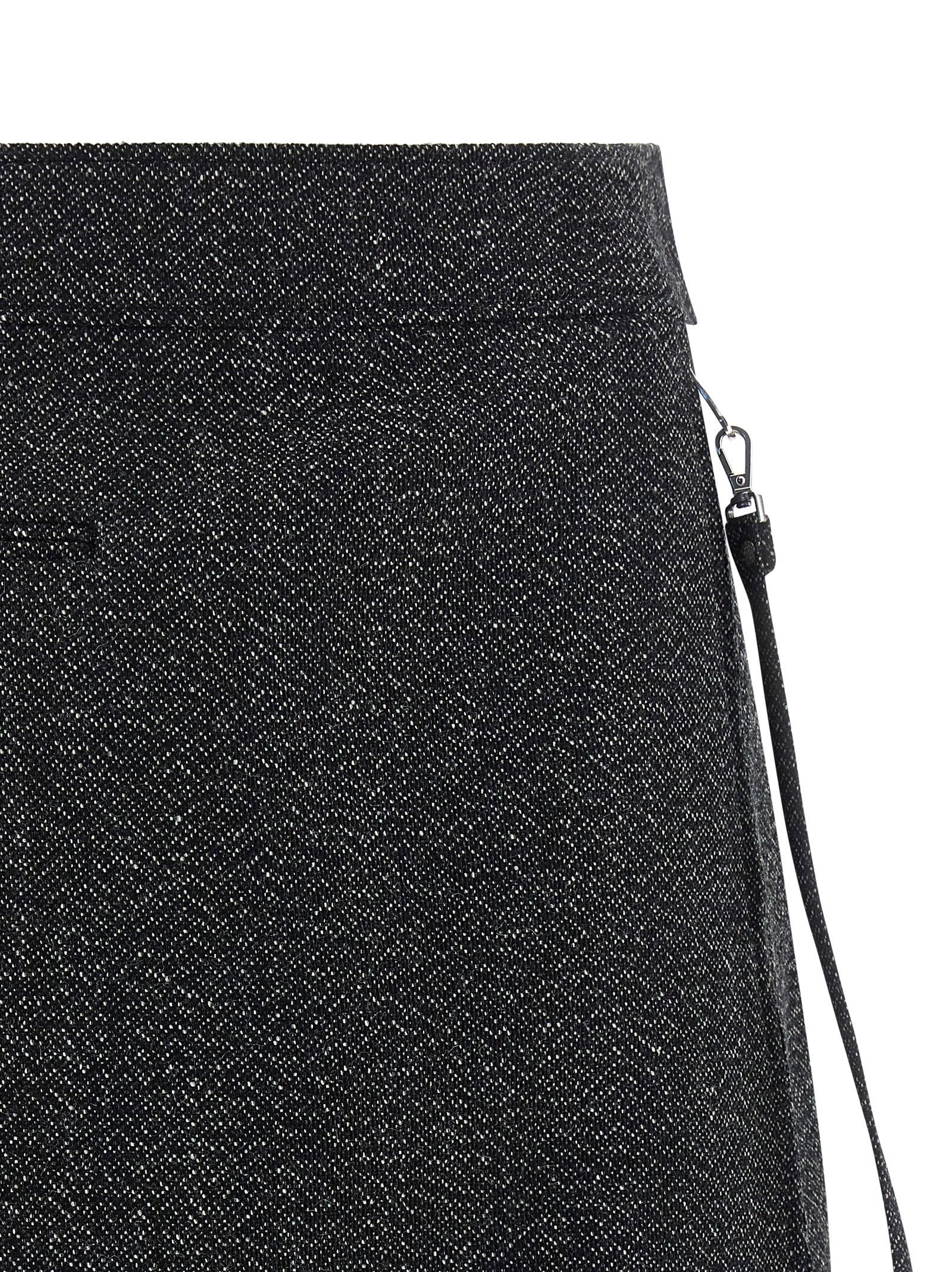 Courreges Zipped Caviar Mini Skirt