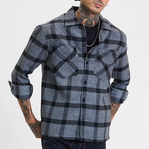 Grey Checks Relaxed Fit Overshirt