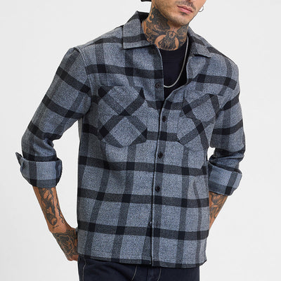 Grey Checks Relaxed Fit Overshirt